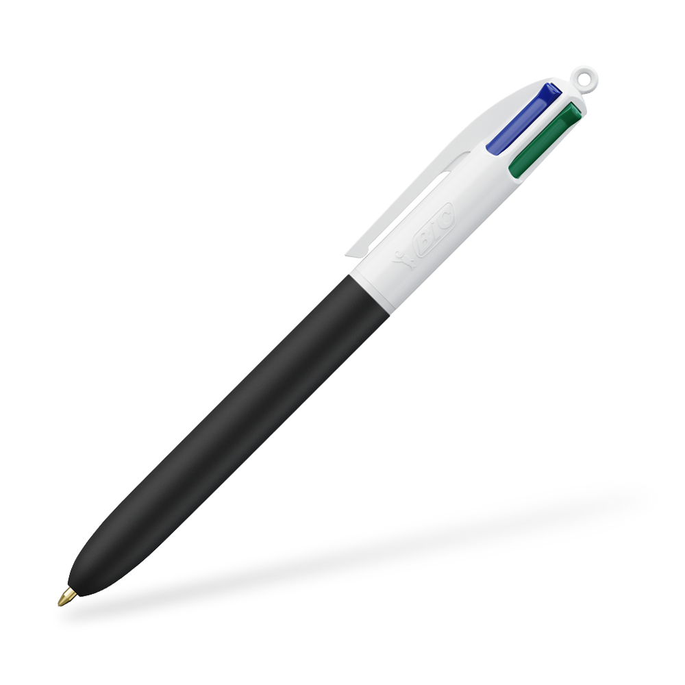 BIC 4 Colours Softtouch Kugelschreiber Seitenansicht Schwarz