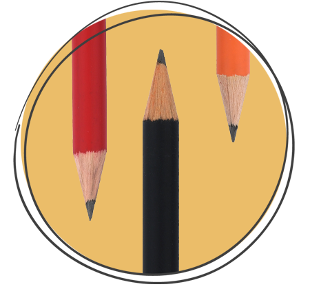 CSW Bleistifte runder Bleistift Farben und Spitzen