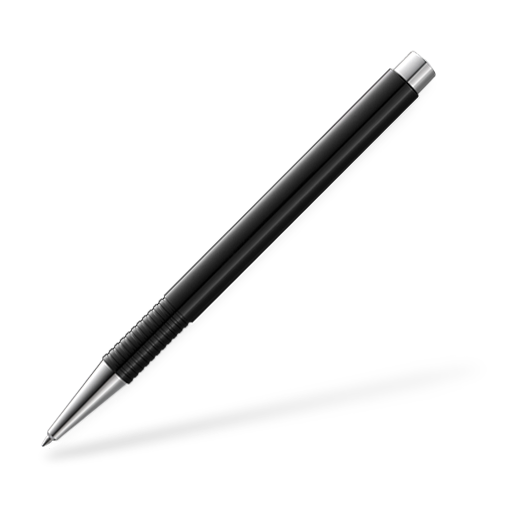 LAMY logo 204 M plus Kugelschreiber Frontansicht Schwarz