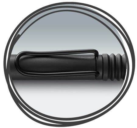 LAMY Safari Kugelschreiber Schwarz Clip Nahaufnahme