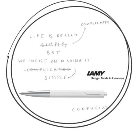 LAMY noto silver Kugelschreiber Design Weiss