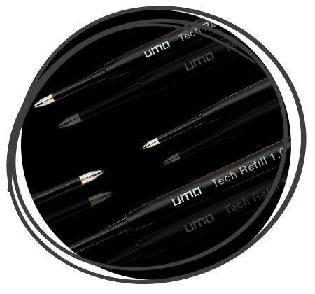 UMA Tech Refill 1.0 Mine Schwarz Nahaufnahme