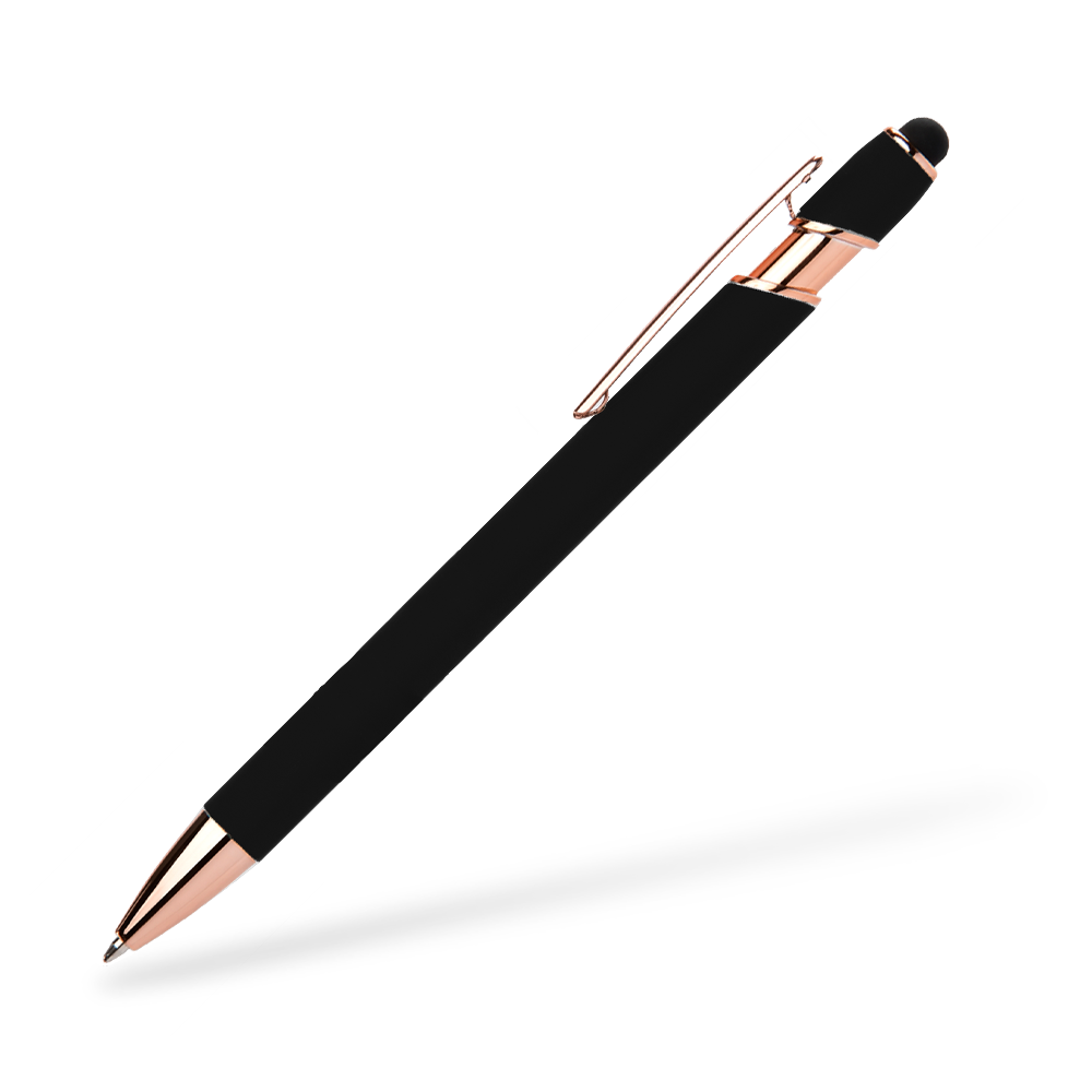 Goldstar Prince MPQ Softtouch Kugelschreiber Seitenansicht Schwarz