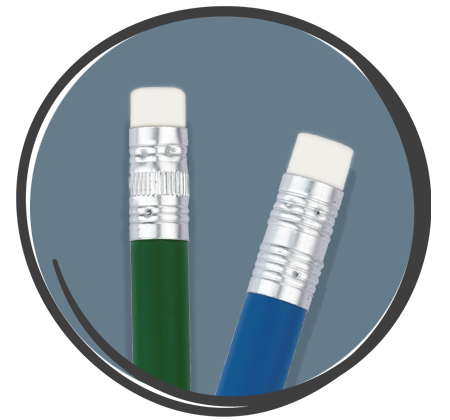 CSW Bleistifte runder Bleistift Huelsen und Radiergummis