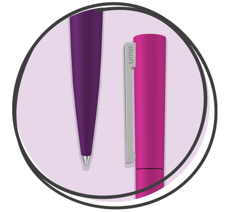 0-9610-GUM UMA BRUSH GUM Kugelschreiber Clip und Spitze