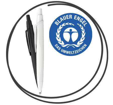 Schneider Reco Weiss Schwarz Kugelschreiber blauer Engel