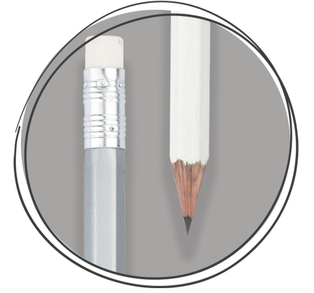 CSW Bleistifte 6-eckiger Bleistift Spitze und Hülse