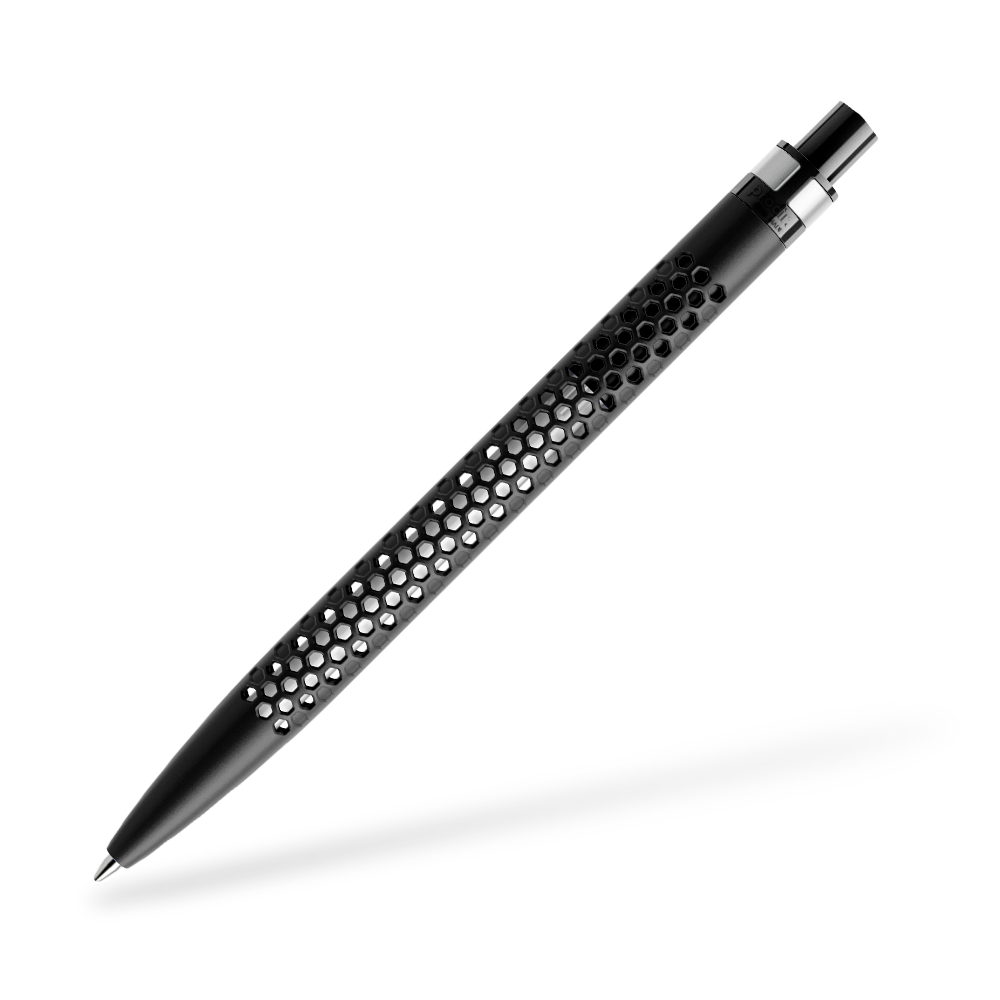 prodir QS40 Air Kugelschreiber Matt Metallclip Frontansicht Schwarz M75