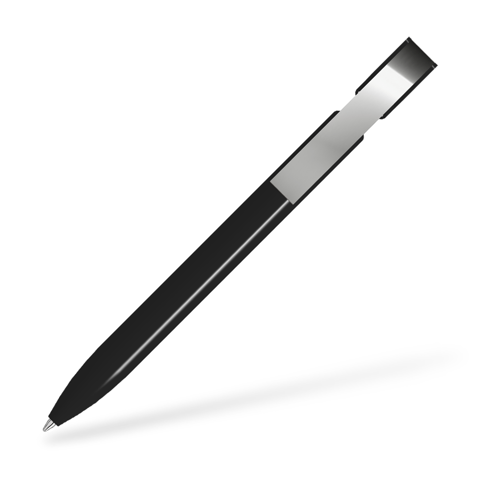 UMA SKY M 0-0125-M Kugelschreiber Clipansicht Schwarz-Schwarz