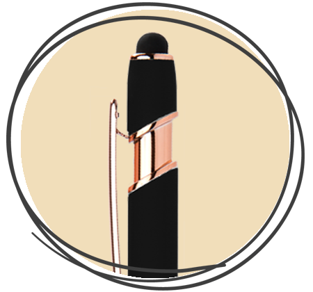 Goldstar Prince MPQ Softtouch Kugelschreiber Roségold Touchpen Drücker