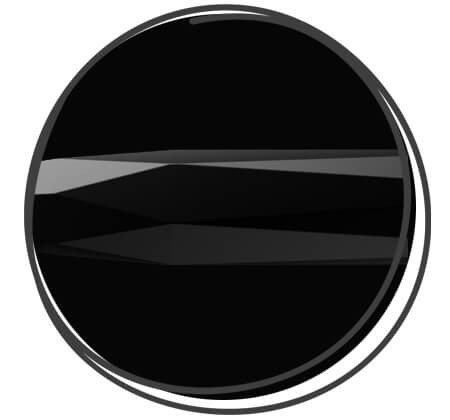 prodir QS20 Kugelschreiber Matt Metallclip Schwarz Nahaufnahme Polygone