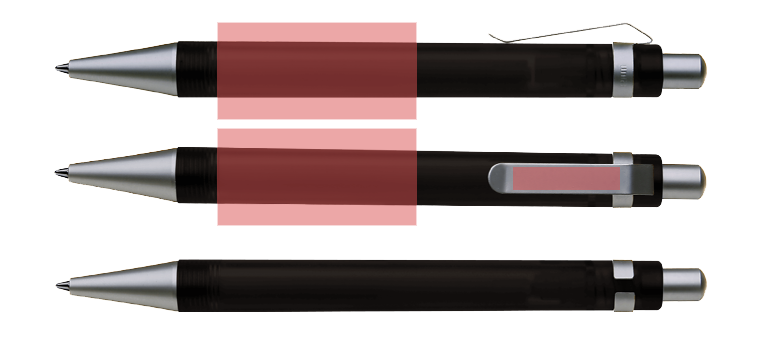 0-8600 UMA Arctis Kugelschreiber Druckbereiche
