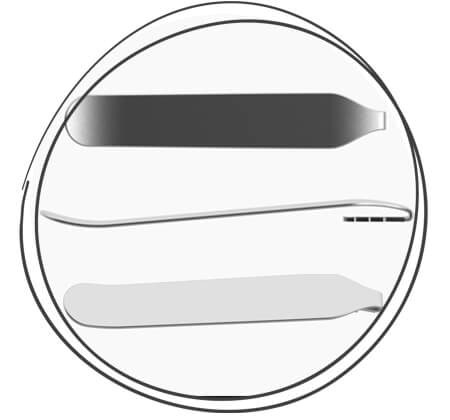 prodir DS8 Kugelschreiber Metallclip Nahaufnahme Drei Perspektiven