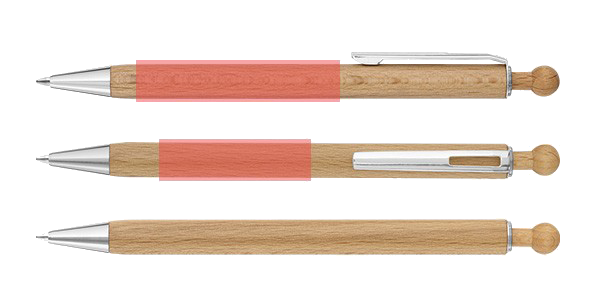 UMA Woody PEFC Kugelschreiber Druckbereiche